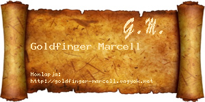Goldfinger Marcell névjegykártya